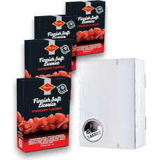 AproposGeschenk - Halva Liquorice Bundle Value Pack in Gift Packaging from Finland (4 x 200g) (Strawberry Liquorice Pack of 4)