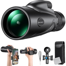 K&F Concept 8-32 x 50 HD monokulinis teleskopas su nuolatiniu priartinimu ir mobiliojo telefono laikikliu, skirtas paukščių stebėjimui, medžioklei, žygiams, koncertams