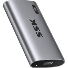 SSK 1 TB išorinis SSD kietasis diskas, nešiojamasis SSD iki 550 MB/s greitas išorinis SSD USB 3.2 Gen2 USB C SSD 
