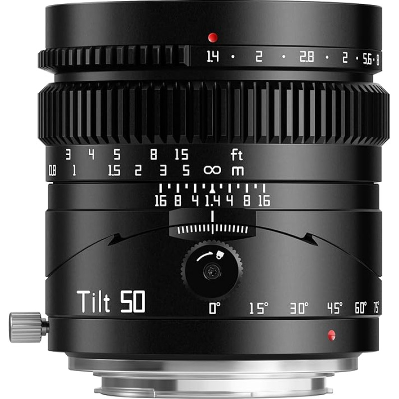 TTArtisan 50mm f1.4 pakreipiamasis objektyvas Viso kadro rankinis portretinis objektyvas Didelė diafragma Suderinamas su 