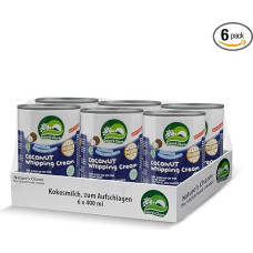 Nature's Charm Whipped Coconut Milk - Vegan Coconut Milk Whipped Cream - Ideal for Baking as well as Topping for Desserts - 6 x 400ml