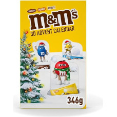 M&M's Advent Calendar, 3D Pop-Up Christmas Calendar with 24 Christmas Surprises, Includes the M&M'S Classics Peanut, Chocolate and Crispy, Ideal as a Gift, Contents: 346 g