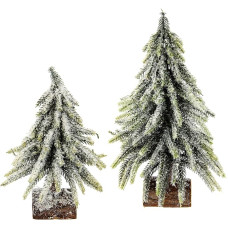 Artificial Mini Christmas Tree Iced and Snowed on Wooden Base Artificial Snow Small Christmas Tree Table Decoration Tree Artificial Fir Small White Christmas Tree Christmas Decoration Artificial Fir