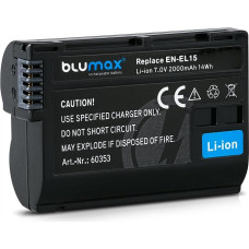 Blumax Battery Replaces Nikon EN-EL15 EN-EL15a 2000mAh Compatible with DSLR D7200 D750 D500 D7000 D800 D810 D810e D600 D610 D7100 D850 D7500