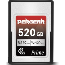 PERGEAR Professional 520GB CFexpress A tipo atminties kortelė, iki 880MB/s skaitymo ir 900MB/s rašymo greitis, skirta 4K 120P, 8K 30P įrašymui