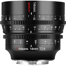 7artisans 14 mm T2.9 viso kadro 114° plataus kampo objektyvas, suderinamas su Nikon Z5 Z6 Z6 Z7 Z6II Z7II Z9, juodas