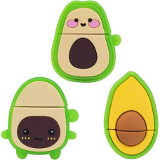 LEIZHAN 32GB USB Flash Drive High Speed Silicone Memory Stick Cartoon Memory Stick Pen Drive Laptop Computer PC Windows (32GB, Avocado)