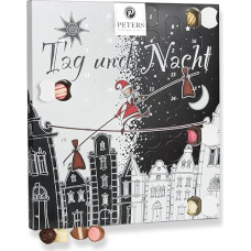 Peters Mit Genuss verführt Advent Calendar Day & Night 48 Chocolates with Alcohol Double Filled Christmas Calendar Chocolate Christmas Advent 275 g