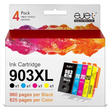 ejet 903XL Multipack Printer Cartridges Compatible with HP 903XL 903 Ink Cartridges for HP Officejet Pro 6950 6960 6970 All-in-One Printer