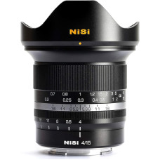 NiSi 15 mm F4 ASPH itin plataus kampo pilno formato objektyvas, skirtas 