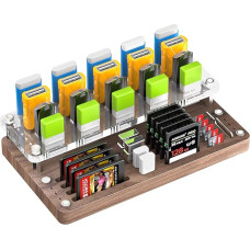 AOJUE Wooden Memory Card, TF Card Box and USB Driver/SD Card Holder, Micro SD Card Box, Memory Card Box, Storage Card with Memory Card-SNH03MY