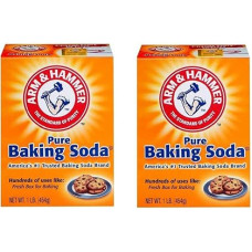 Kajal Double pack: 2 x 454 g Arm & Hammer Baking Soda Baking Soda Baking Soda – Sodium Carbonate Powder for Versatile Use in Baking – 908 g Total Content with Kajal Sticker