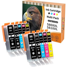 10x 580 581 kasetės Canon PGI-580 CLI-581 XXL Canon TR8550 spausdintuvo kasetės, skirtos Canon Pixma TR8550 TR8500 TS6350a TS705a TS6350 TS8350 TS8250 TS6150 TS9550