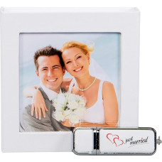 Elegantdisk Just Married USB 3.0 Flash Drive with USB Box Wedding Design