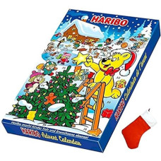 KaRaL KaRaL Christmas Stocking 40 cm and Christmas Sweets Jelly Advent Calendar Gift 300 g Ideal for Boys Girls and Adults