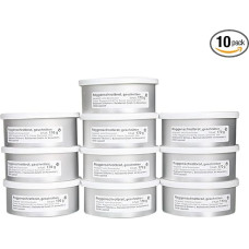 10 x 170 g Vokietijos ginkluotųjų pajėgų ruginės duonos gerai žinomoje sidabrinėje BW skardinėje