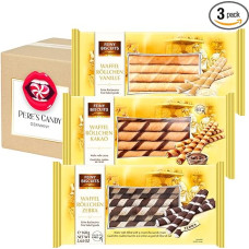 Mišinio pakuotė Vaflių ritinėliai su gardžiu kremu 3 x 160 g