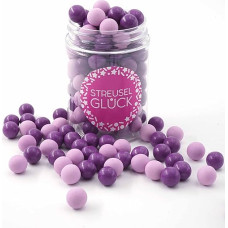 Sprinkles Happy Sprinkles Cake Decoration Chocolate Balls Lilac Purple Pastel 90 g - Cukriniai pabarstukai Kalėdų torto papuošimas Gimtadienio mergaitė - Pabarstukai Sausainių puošyba Tortas Keksiukai - Valgomi