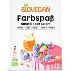 Biovegan Organic Colour Fun, Colourful Colouring Food, Food Colouring Powder for Decorating Cakes, Tarts and Muffins, Vegan and Gluten-Free (6 Colours)