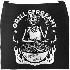 MoonWorks® BBQ prijuostė su užrašu Grillseargent Born to Grill-Geschenke Men Skeleton