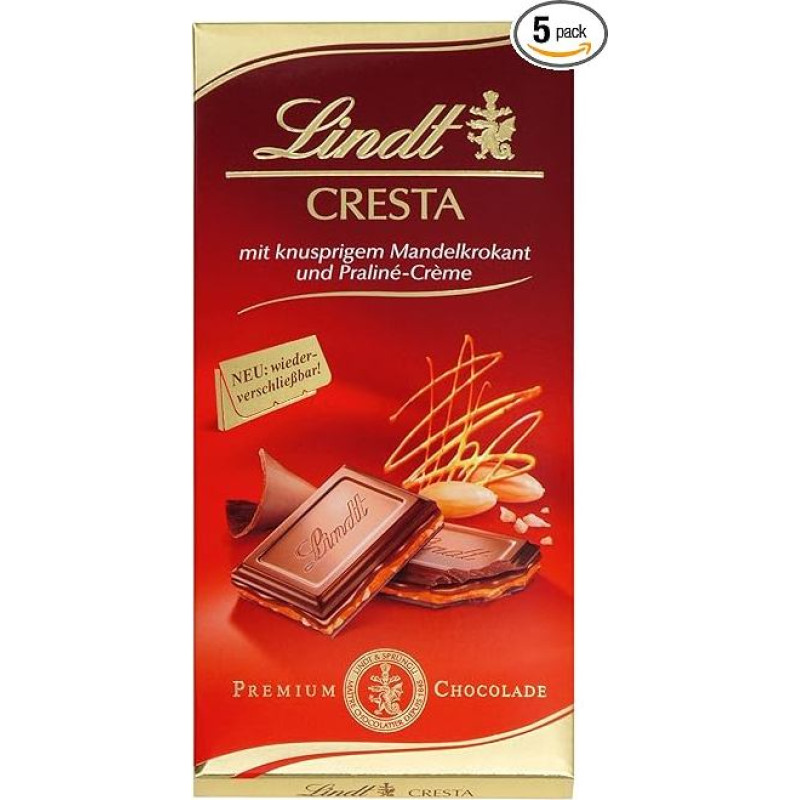 Lindt & Sprüngli Cresta Chalkboard Pack of 5 (5 x 100 g)