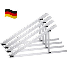 Saulės kolektorių laikiklis, 114 cm, 2 poros saulės kolektorių laikiklių, balkono elektrinės laikiklis, skirtas 100 W-500 W saulės kolektoriams, reguliuojamas 0-90° kampas, skirtas saulės kolektorių laikikliams, skirtiems ant stogo montuojamiems saulės ko