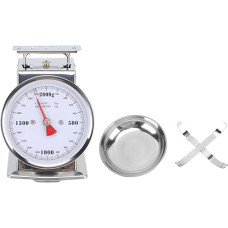 Mechanical Scales, Rustproof, High Precision Dial, Food Scale, Clear Reading, Removable Bowl for Baking (2 kg)