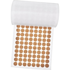 HOMOCONO 1 Rolle Korkauflage Selbstklebende Korkkreise Klebescheiben Aus Kork Selbstklebender Kork Rund rutschfeste Korkpolster Kork Für Untersetzer Selbstklebende Korkrunden Korkband Beige