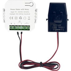 Clyictz TUYA Smart Life WiFi Energiezähler 120A mit Ein/Aus 1 Transformator PV Solar Bidirektional Multifunktions-Energiezähler Langlebig