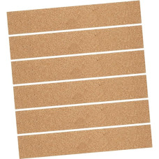 Zerodeko 6St Selbstklebende Korkstreifen Korkplatte Korktafel fürs Büro bellen Abs Stopper Liner wandverkleidung Wand polsterung Selbstklebende Bulletin Bars aus Kork Bulletin-Bars aus Kork