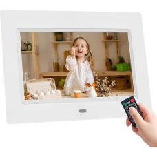 7 Inch Digital Picture Frame, Digital Picture Frame, 1024 x 600 Full IPS Display with Photo/Music/Video Player/Calendar/Alarm Electronic Picture Frame with Remote Control