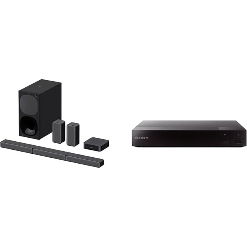 Sony HT-S40R 5.1 Channel Soundbar & BDP-S1700 Blu-ray Player (USB, Ethernet) Black