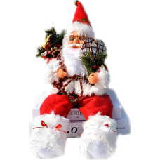 Roexboz Santa Claus Sitting Christmas Display Case Decoration 57 cm Santa Claus Figurine Indoor and Outdoor Use