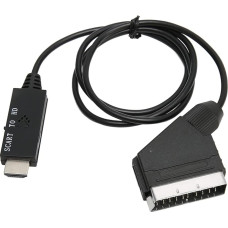 SCART to HD Multimedia Interface Converter Adapter - Support for 1080P 60Hz Resolution, Playback on TV with HDMI, Powered by USB