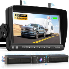 ARKVISION Solar Powered Reversing Camera, Wireless, Magnetic 1080P Wireless Reversing Camera with 7 Inch Monitor, 10000 mAh Battery, Rechargeable and No Drilling, Perfect for Motorhomes