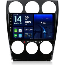 BXLIYER - 6G+128G - Android 12 IPS Car Radio Fits Mazda 6 Atenza (2002-2014) - Wireless CarPlay/Android Car/DSP - LED Camera & Mic - 9 Inch 2 DIN - DAB Steering Wheel Control Fast-Boot 360 Camera WiFi