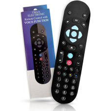 TWAA Universal-Fernbedienung mit Sprachsuche, kompatibel mit Sky Q 1 TB, 2 TB und Sky Q Mini Box, Bluetooth SKY Fernbedienung Ersatz, Schwarz