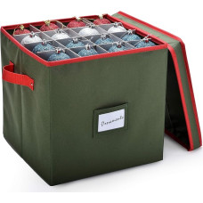 Kalėdinių dekoracijų saugykla - joje telpa iki 64 kalėdinių dekoracijų, reguliuojamos pertvaros, paslėptas viršus ir dvi rankenos. Patraukli saugojimo dėžė išlaiko kalėdines dekoracijas švarias ir sausas kitam sezonui.