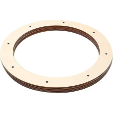 JIHUOO 4 Pieces 12 Inch Wooden Wreath Rings with Holes Wooden Wreath Frame Shapes Wood Flower Hoop Wooden Wreaths Hanging for Christmas Wedding