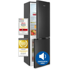 Exquisit Inoxlook-az KGC5231-60-E-050C Fridge-Freezer, 4-Star Freezer, 157 Litres, Alarm Function, Quick Cooling