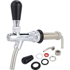 VIFERR Adjustable Beer Tap, G5/8 Adjustable Beer Tap, Chrome Draft Beer Tap, Adjustable Beer Tap, Wine Tools for Home, Bar, Restaurant