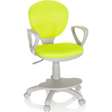 hjh OFFICE Kid Colour G1 vaikiška sukamoji kėdutė Kojų atramos ir sėdynės aukštis reguliuojamas žalia/pilka spalva