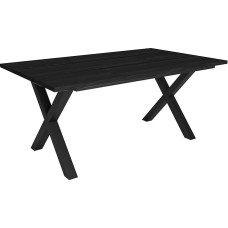 Skraut Home - Dining tables | 8 people | 170 | robust and stable thanks to its structure and solid legs | ideal for family gatherings | black | industrial style