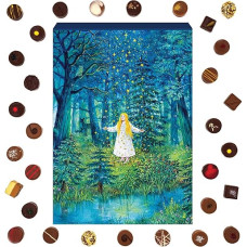 Hallingers Star Girl Fairy Tales - Advent Calendar Chocolates Gift Handmade without Alcohol from Fine Cocoa Chocolate (Box) - Advent Calendar Novelties & Advent Calendar Filling | Congratulations