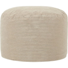 Icon Frankie taburetė, smėlio spalvos, pūkuotas virvės audinys, Pupelių maišelis iš velveto, 