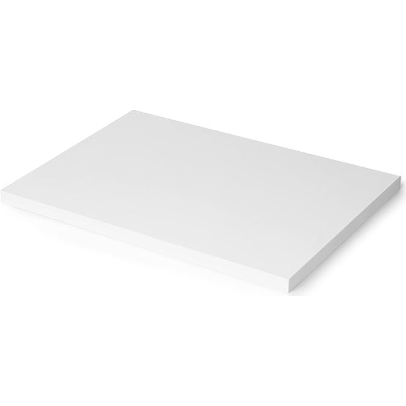 Emuca - Table tops for kitchen, dining table or desk, rectangular table top 1150 x 750 mm, white lacquered, wood