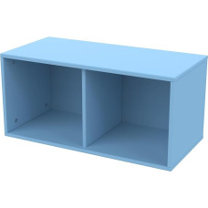 Flexa DOTS Children's Bookcase, Children's Room Furniture, Wall Mounted Storage Unit with 2 Compartments, Ideal Shelf for Toys, Books & Clothes, Colour: Blue Sky