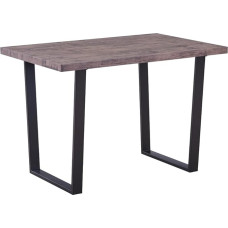 GOLDFAN Stačiakampio formos valgomojo stalas iš medžio Metalinės stalo kojos Pramoninio stiliaus medinis stalas Virtuvės stalas 4-6 žmonėms 110 x 70 x 75 cm