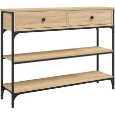 vidaXL konsolinis stalas, šoninis stalas su daug vietos, svetainės stalas su reguliuojamomis kojelėmis, sandėliavimo stalas, prieškambario stalas, Sonoma ąžuolo medienos medžiaga