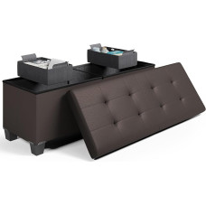 Osmanų suolas su laikymo talpyklomis, 43 colių laikymo suolas miegamajam, lovos galas Osmanų kojūgalis, rudas Osmanų suolas su laikymo talpyklomis gyvenamajam kambariui, suolas su laikymo vieta, maksimalus 300 kg